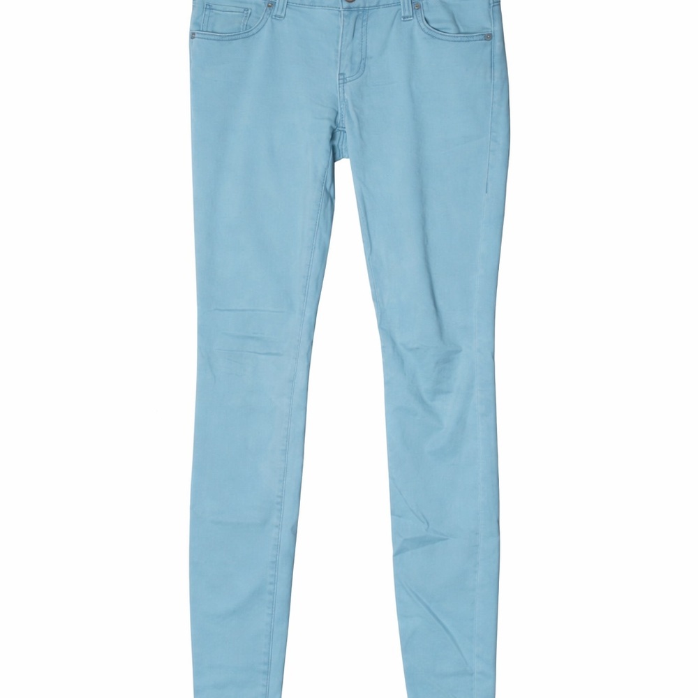 CAbi Tidal Skinny Jeans In Aqua Blue Green-Style 5169-Size 4